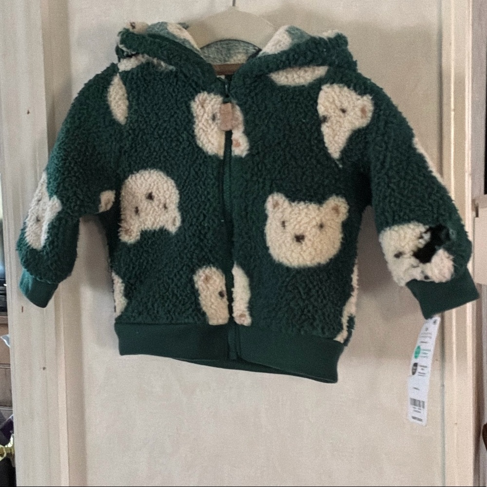 Carter's Green and Cream Fleece Jacket